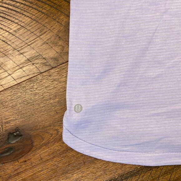 LULULEMON v neck purple short sleeve - Picture 3 of 4